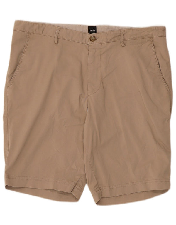 Hugo Boss Mens Chino Shorts IT 52 XL W36 Algodão Bege