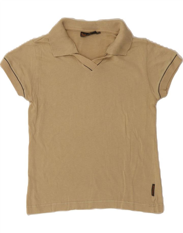 TIMBERLAND Girls Polo Shirt 11-12 Years Medium Beige Cotton Vintage Timberland and Second-Hand Timberland from Messina Hembry 