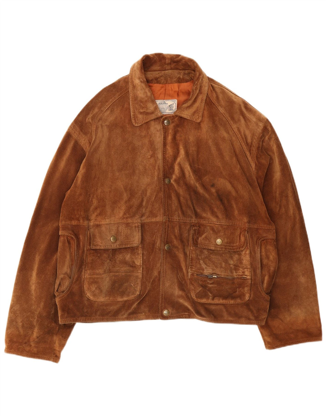 Jaqueta masculina de camurça VINTAGE Reino Unido 40 grande couro marrom