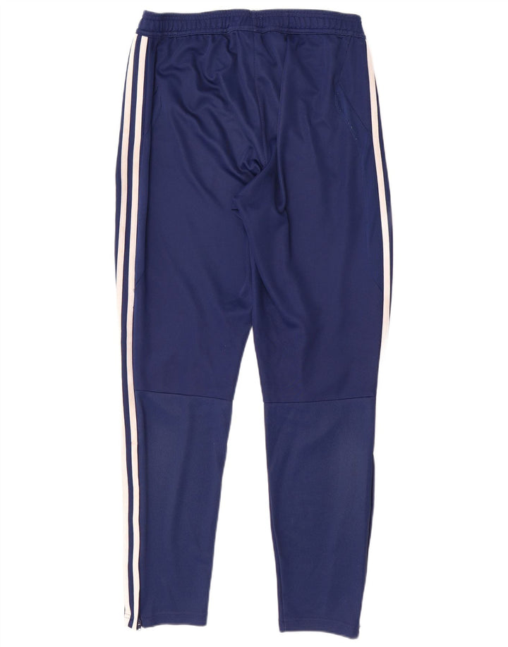 Calça de treino masculina Adidas médio azul marinho poliéster esportivo