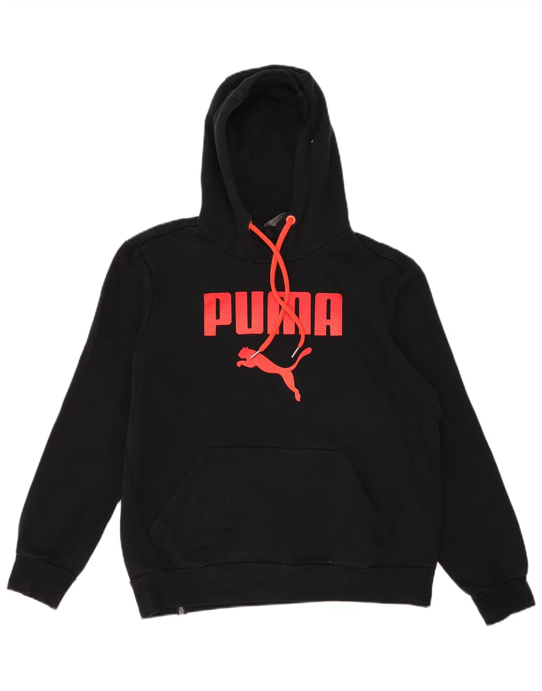 Puma masculino gráfico moletom com capuz médio algodão preto