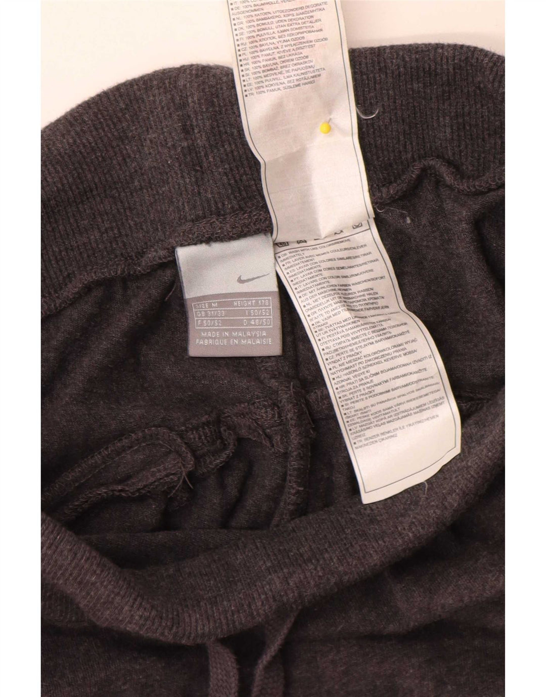 Calça de treino feminina Nike algodão cinza médio