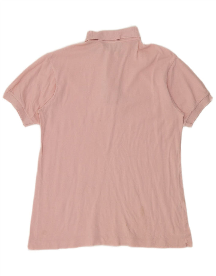 Camisa polo masculina Lacoste tamanho 4 médio algodão rosa