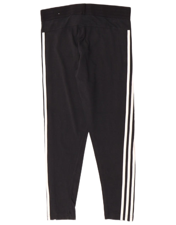 Leggings Adidas Femininas UK 14 Grande Algodão Preto