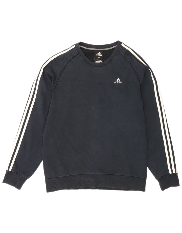 Adidas Mens Clima 365 Moletom Jumper Pequeno Azul Marinho Algodão