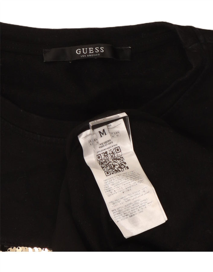 Suéter feminino Guess UK 14 médio preto colorblock algodão