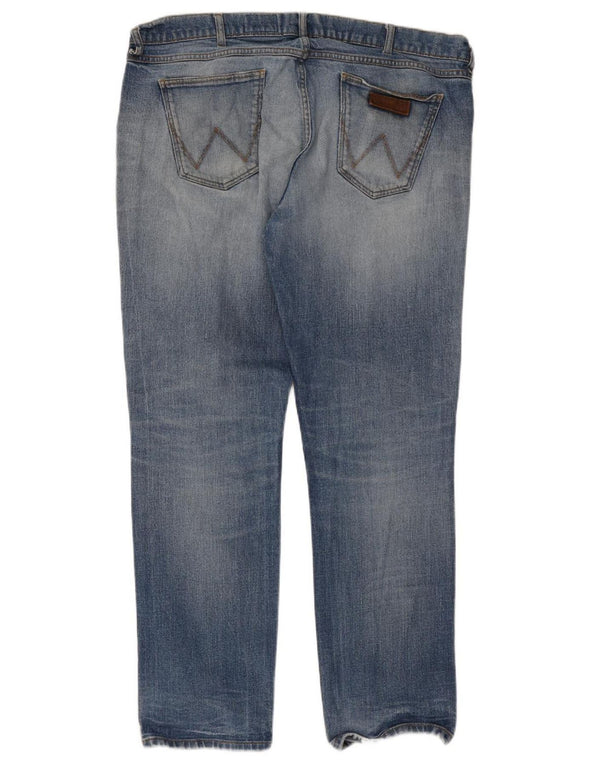 Wrangler Mens Greensboro Straight Jeans W40 L32 Azul Algodão