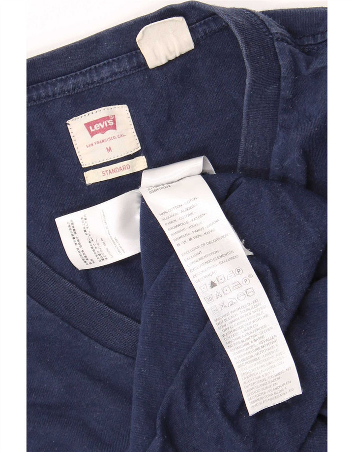 Camiseta masculina padrão Levi's Top médio algodão azul marinho