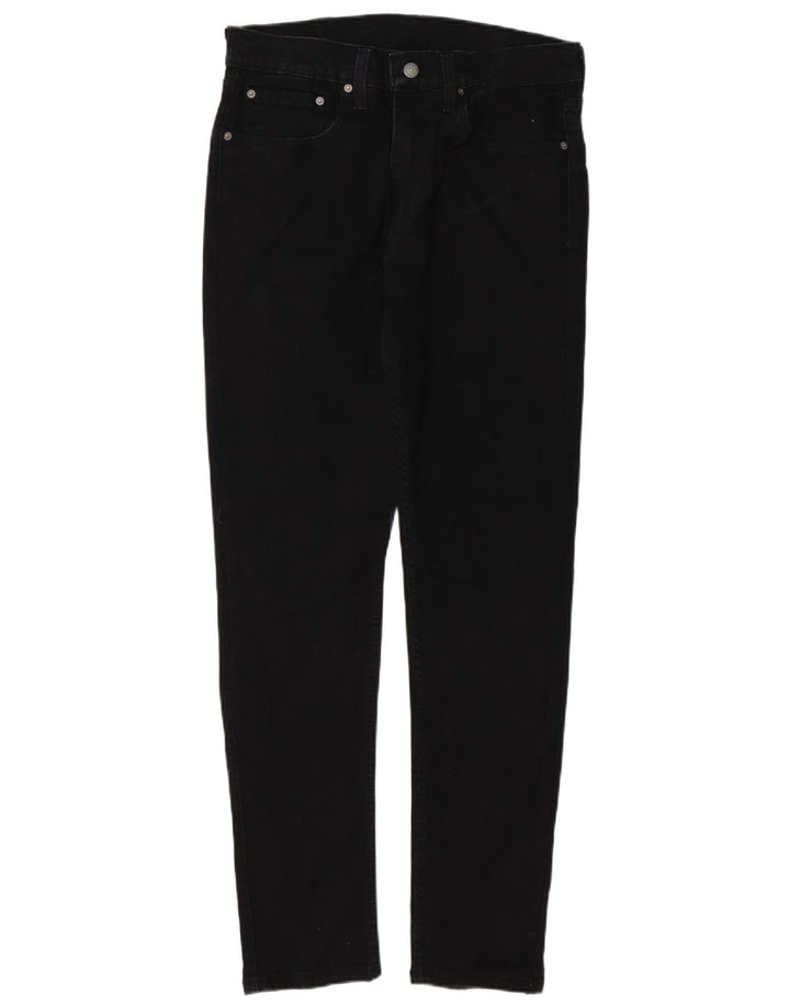 LEVI'S Masculino 512 Slim Tapered Jeans W34 L32 Algodão Preto