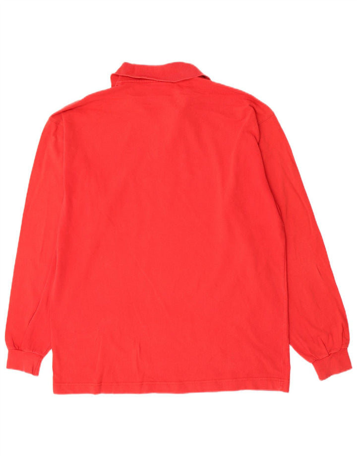 Camisa polo masculina de manga comprida North Sails médio algodão vermelho