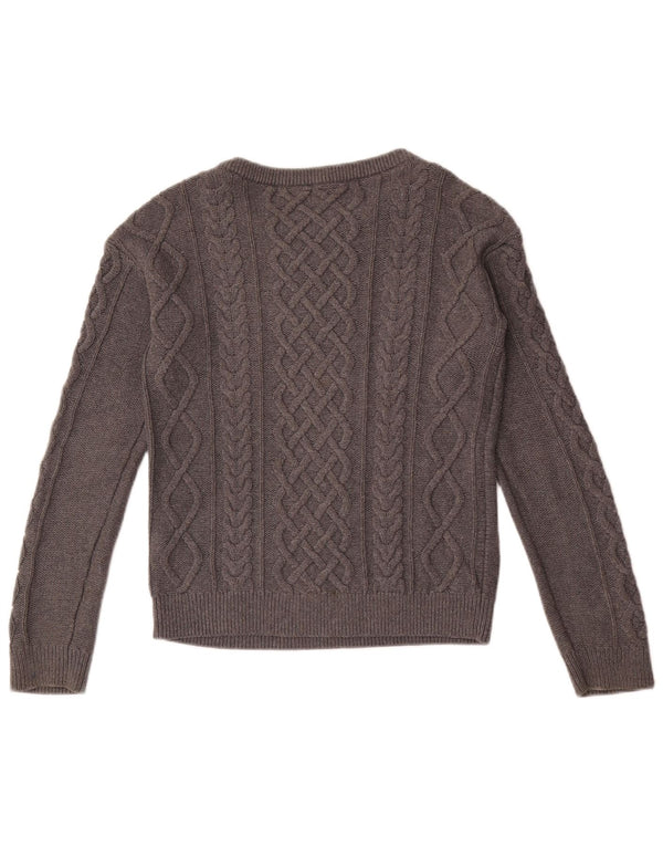 Gap Suéter feminino com gola canoa 11-12 anos XL algodão cinza