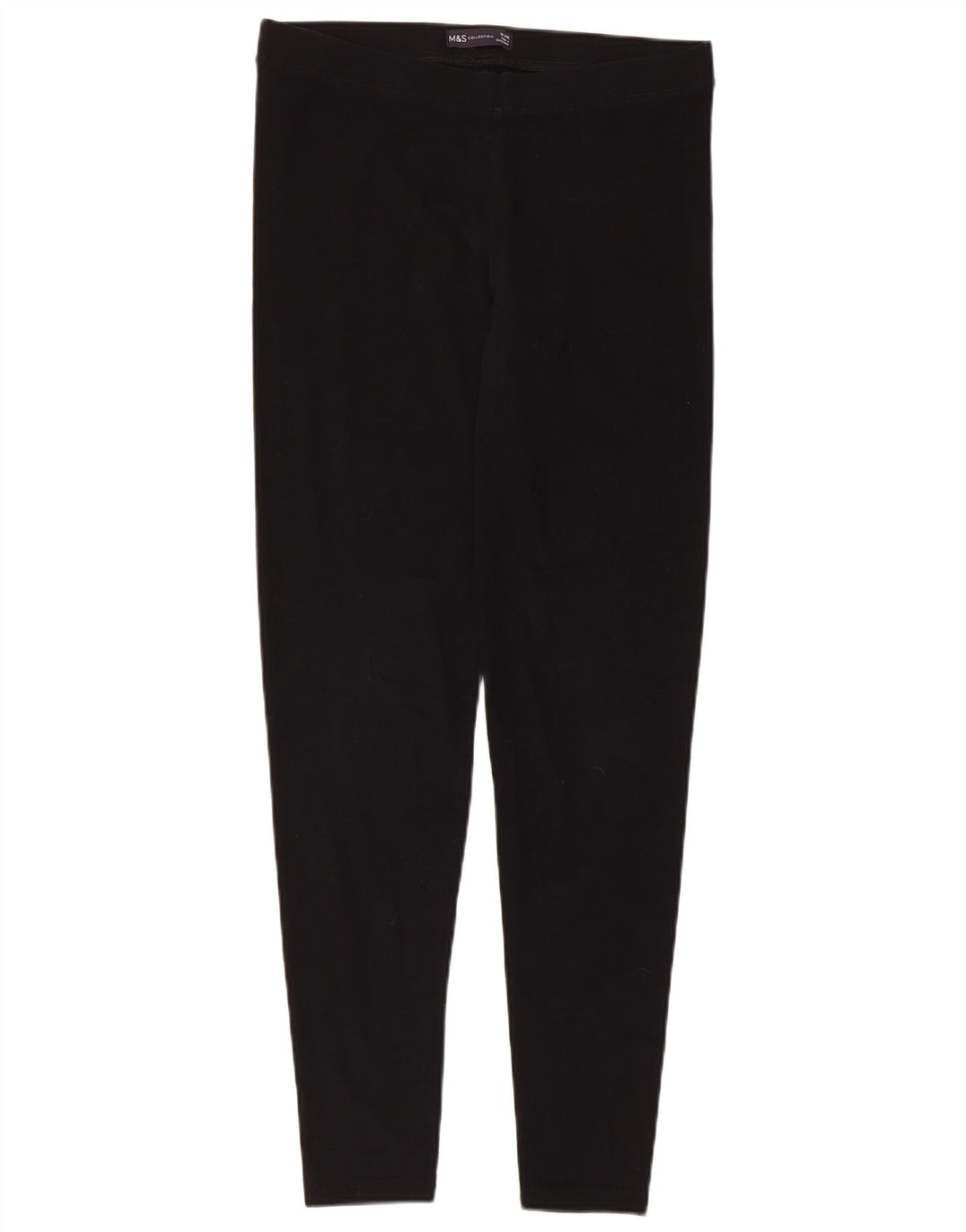 Leggings femininos Marks & Spencer UK 12 algodão preto médio