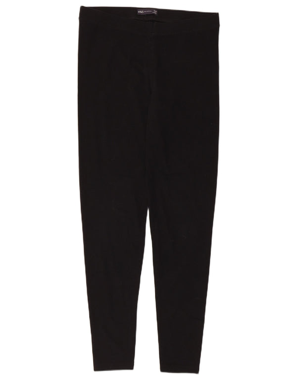 Leggings femininos Marks & Spencer UK 12 algodão preto médio