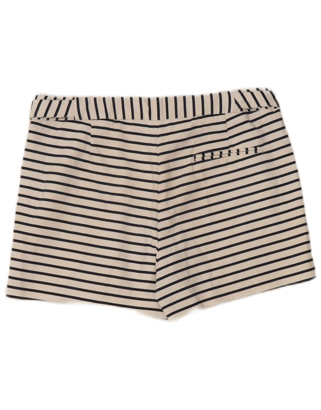 Calça quente feminina Zara médio W30 algodão listrado branco