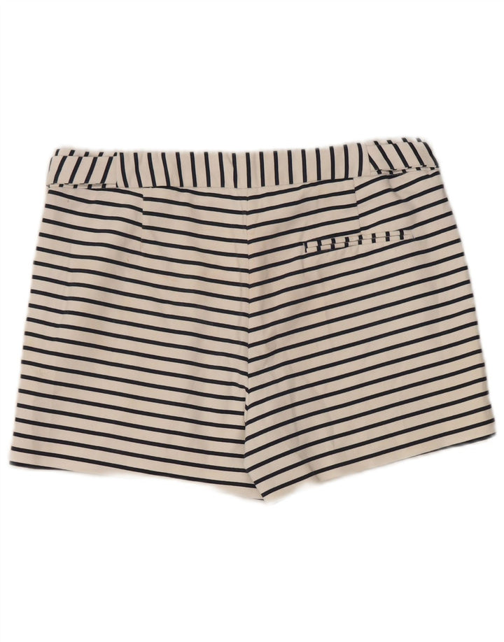 Calça quente feminina Zara médio W30 algodão listrado branco