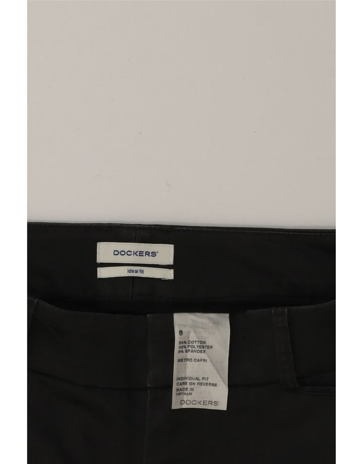 DOCKERS Womens Straight Capri Trousers US 8 Medium W30 L22 Grey Cotton Vintage Dockers and Second-Hand Dockers from Messina Hembry 