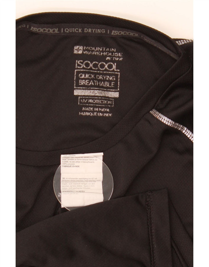 Camiseta masculina IsoCool Mountain Warehouse grande poliéster preto