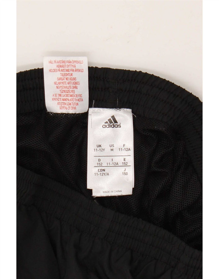 Shorts esportivos gráficos Adidas meninos 11-12 anos preto poliéster