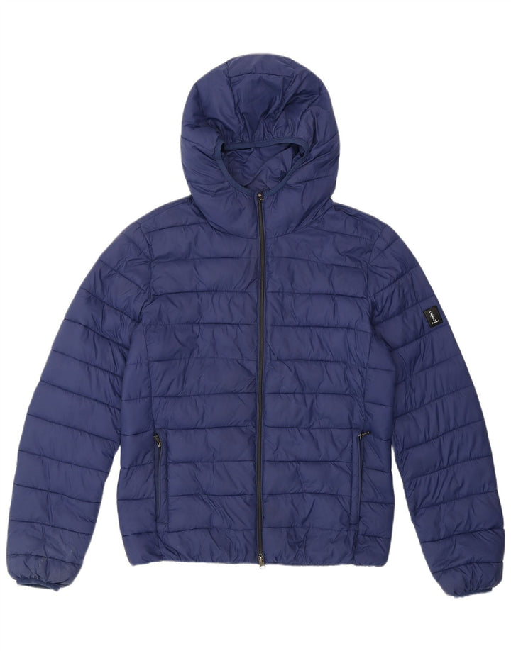Jaqueta feminina acolchoada com capuz REFRIGUE UK 16 grande azul marinho