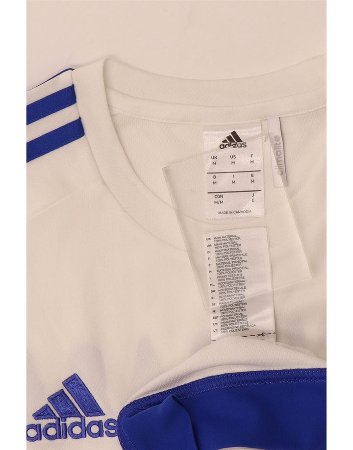 Camiseta Adidas Masculina Climalite Graphic Top Médio Branco Colorblock
