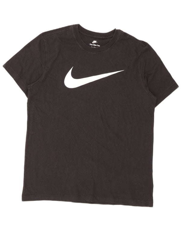 Camiseta gráfica masculina Nike grande algodão preto