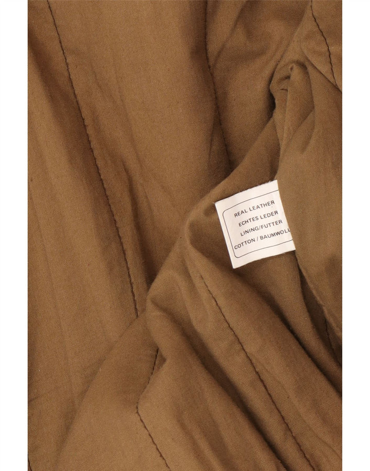 Jaqueta de couro masculina Outback UK 42 XL couro marrom
