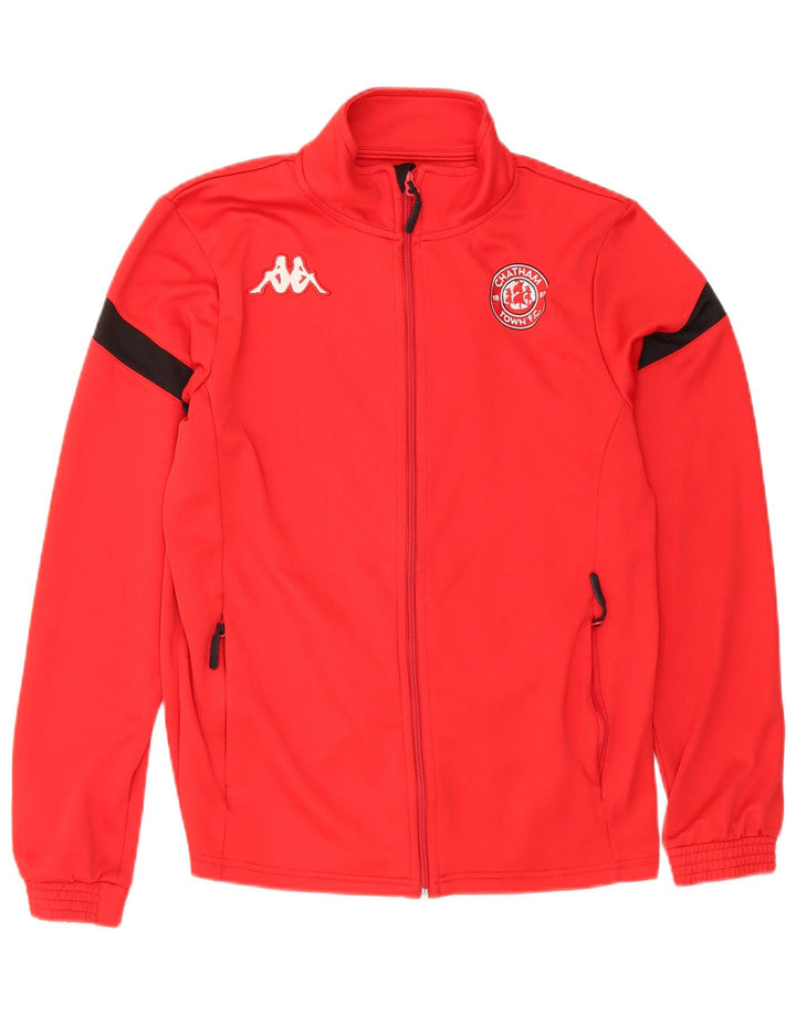 Kappa Mens Chatham Tracksuit Top Jaqueta Pequena Colorblock Vermelho