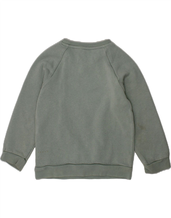 ADIDAS Girls Graphic Sweatshirt Jumper 3-4 Years Green Cotton Vintage Adidas and Second-Hand Adidas from Messina Hembry 
