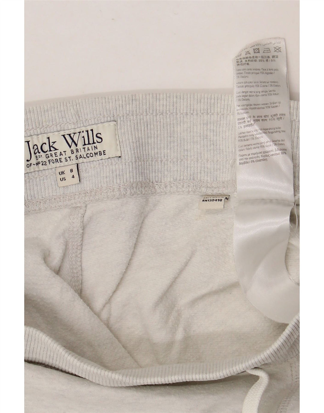 Calça esportiva feminina JACK WILLS com estampa gráfica e joggers Reino Unido 8 pequeno cinza