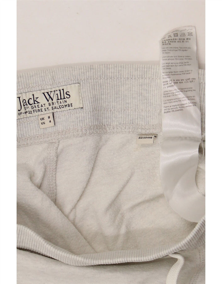 Calça esportiva feminina JACK WILLS com estampa gráfica e joggers Reino Unido 8 pequeno cinza