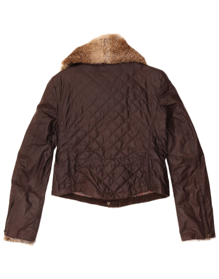 Jaqueta acolchoada feminina Belstaff IT 44 algodão marrom médio