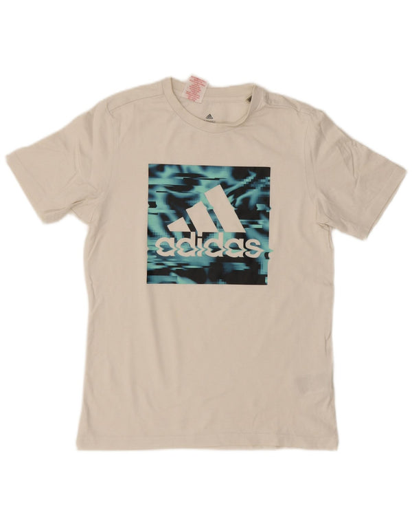 Camiseta Adidas Meninos Graphic Top 11-12 Anos Algodão Branco