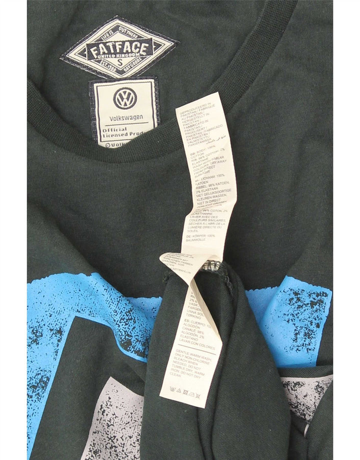 Camiseta gráfica masculina Fat Face Top pequeno algodão verde