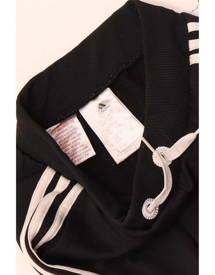 Adidas meninos calças de treino joggers 7-8 anos preto poliéster