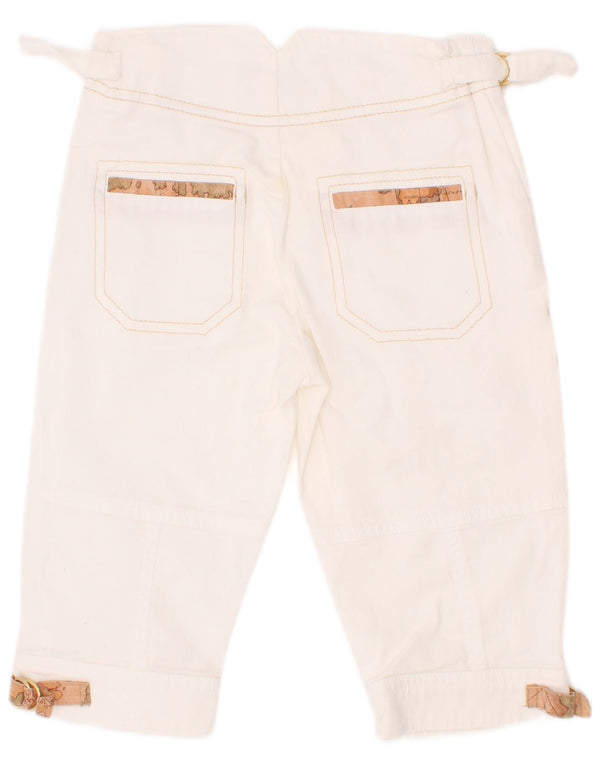 ALVIERO MARTINI Calça Cargo Capri Feminina 3-4 Anos W20 L10 Algodão Branco