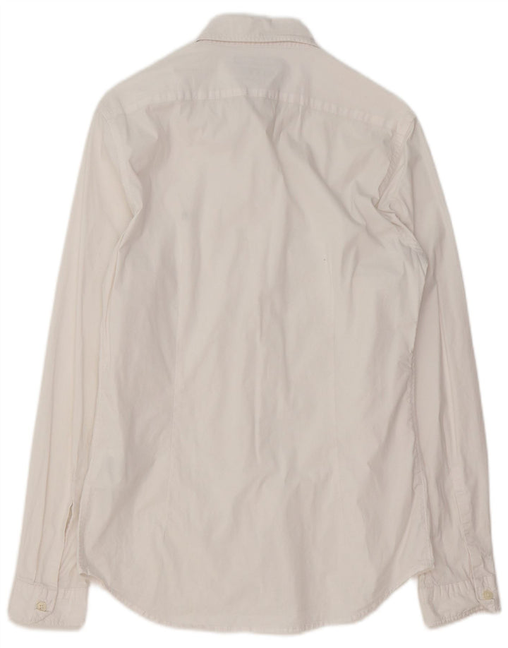 Camisa masculina Replay Regular Fit médio algodão branco