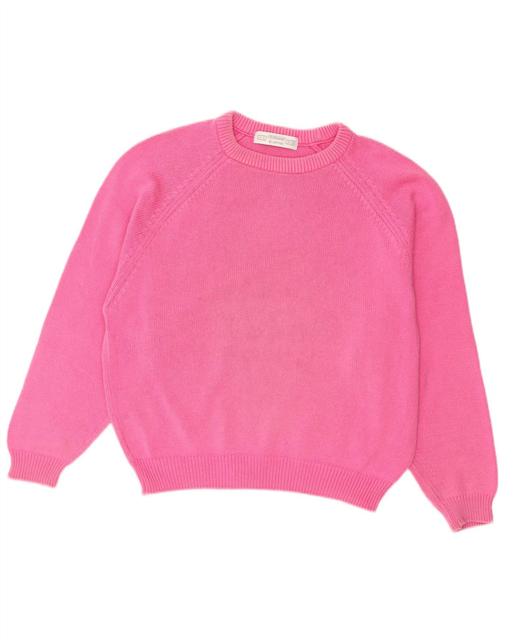 ST. Suéter feminino BERNARD com gola redonda, 14-15 anos, algodão rosa