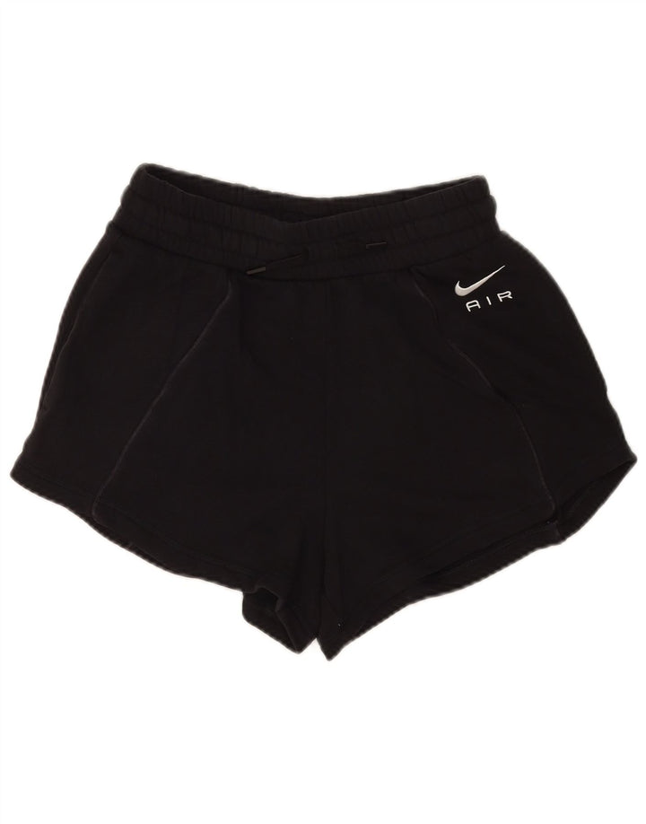 Shorts esportivos femininos Nike UK 10 pequeno algodão preto
