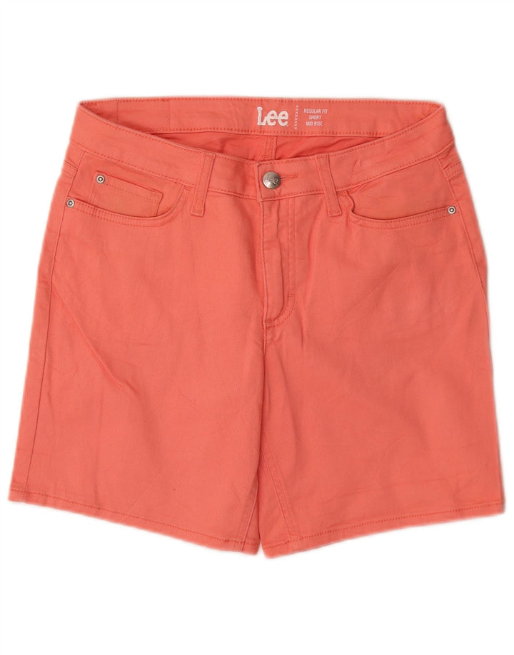 LEE Shorts feminino casual de cintura média e ajuste regular EUA 8 médio W28 algodão rosa