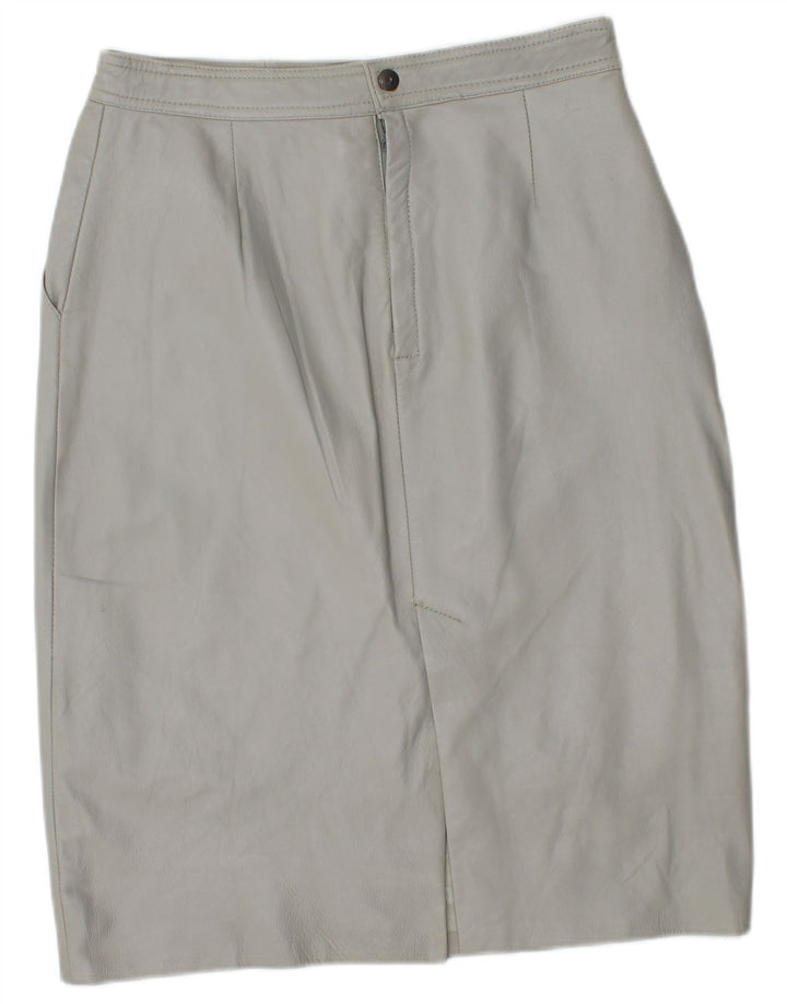 Saia lápis feminina vintage W28 cinza médio