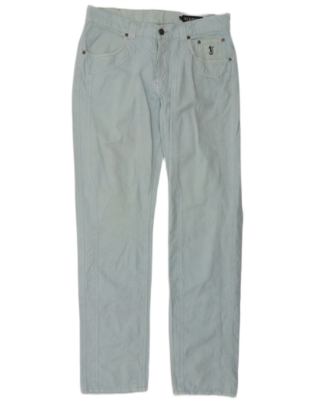 Jeans retos femininos Jeckerson W34 L34 algodão azul