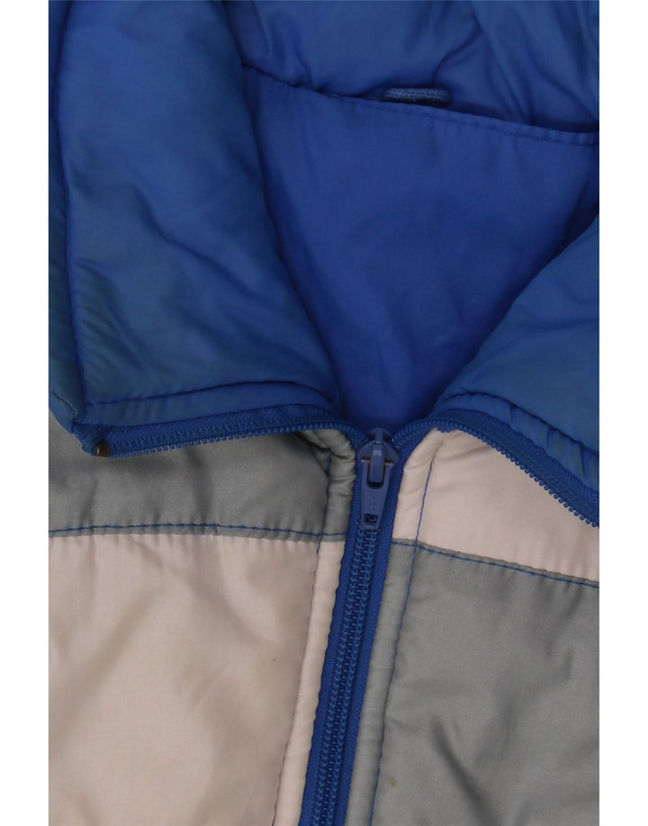 Colete acolchoado feminino Brugi IT 38 XS azul colorblock poliamida