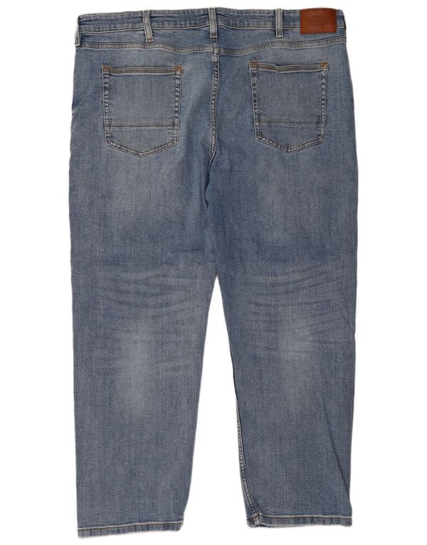Calça jeans feminina Marks & Spencer cintura alta solta W42 L29 algodão azul
