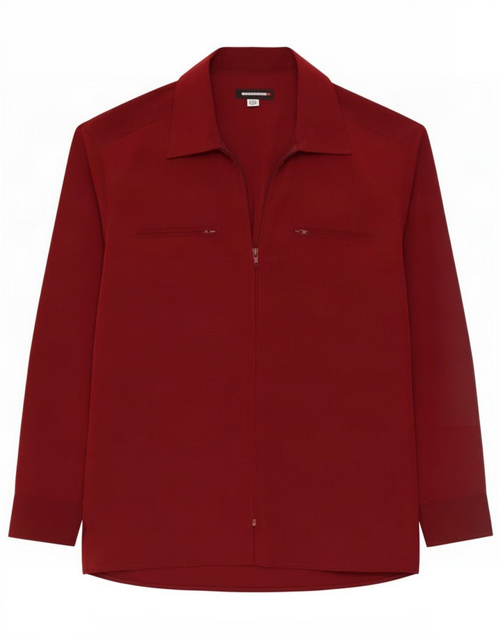 Camisa masculina Specchio média Borgonha