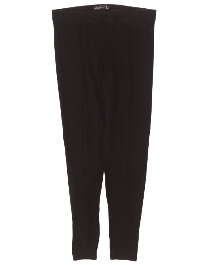Leggings femininos Marks & Spencer UK 12 algodão preto médio