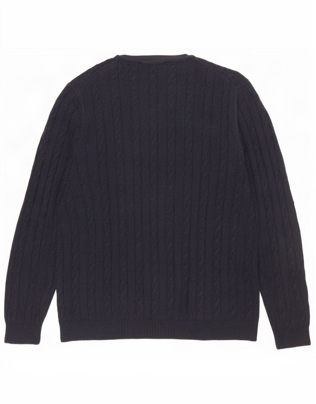 Suéter masculino Lyle & Scott com gola redonda, grande algodão azul marinho