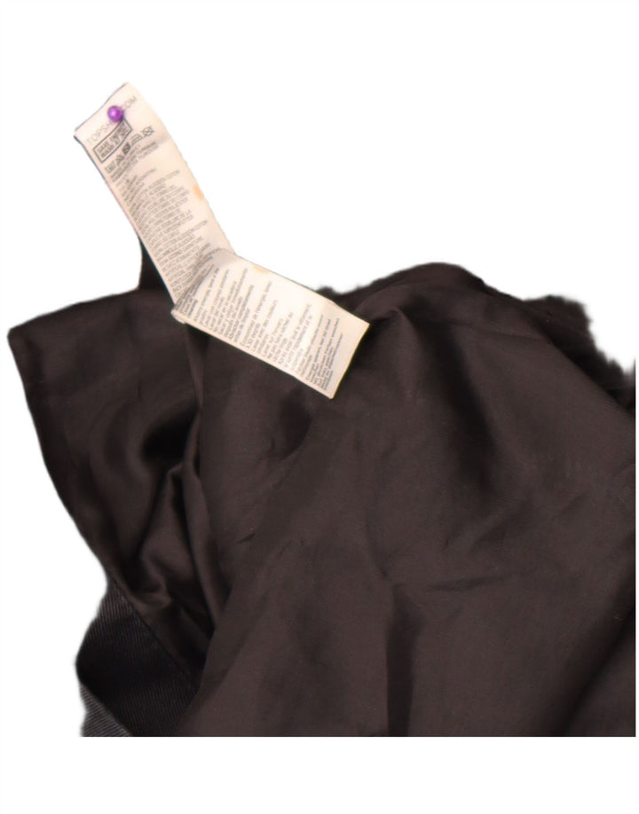 Jaqueta bomber feminina com capuz Topshop Reino Unido 8 algodão preto pequeno