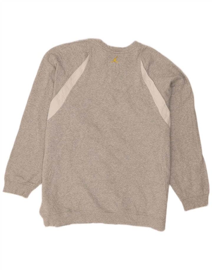 Jordan moletom masculino jumper 2XL cinza colorblock algodão
