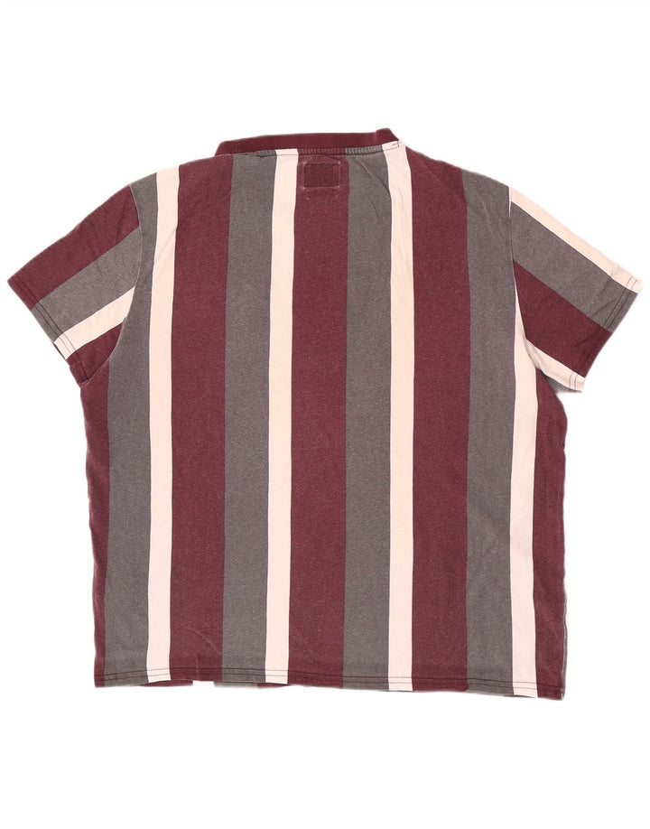Camiseta masculina Guess Regular Fit com estampa gráfica média listrada multicolorida