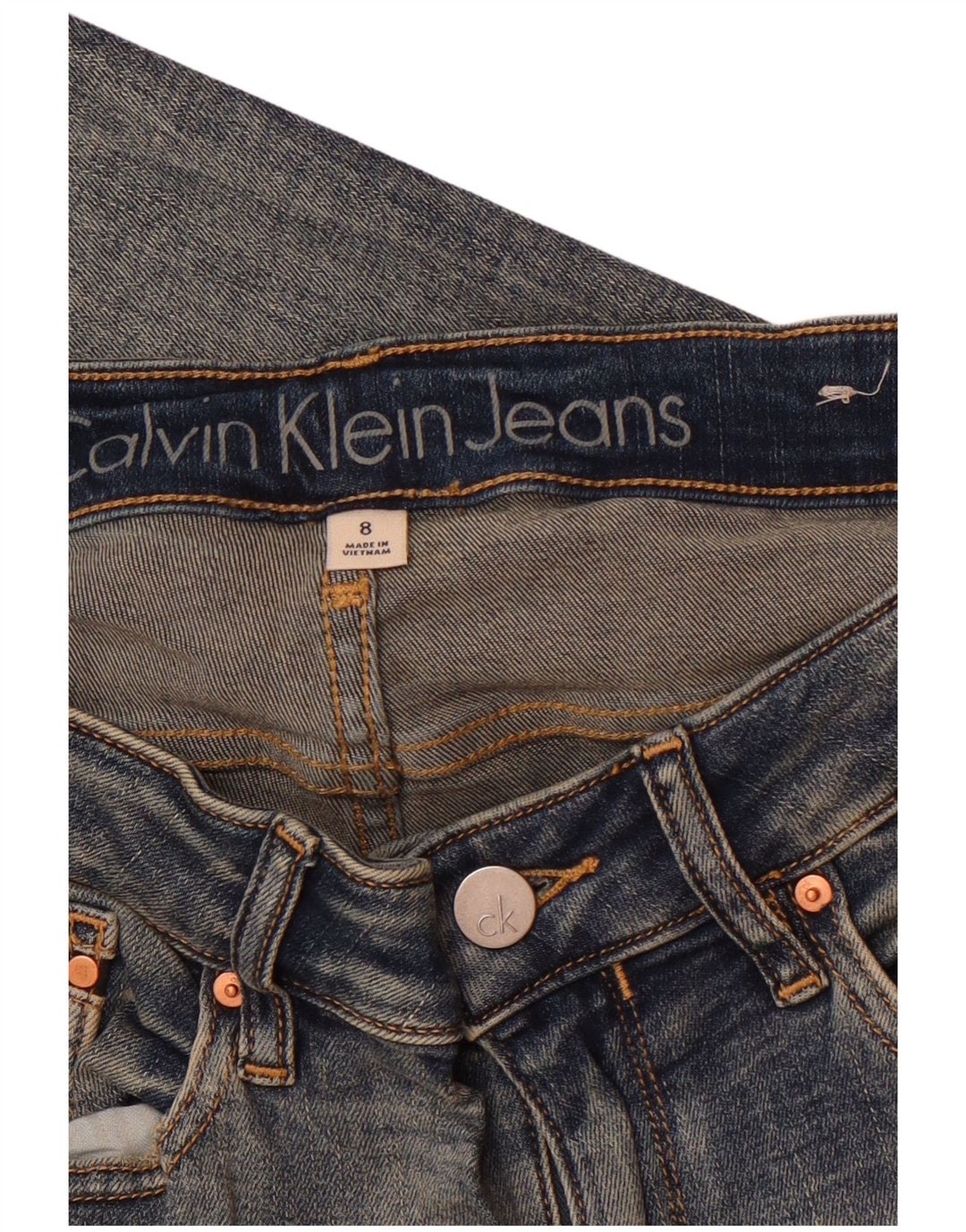 Calvin Klein Jeans Slim Feminino US 8 Médio W30 L27 Azul